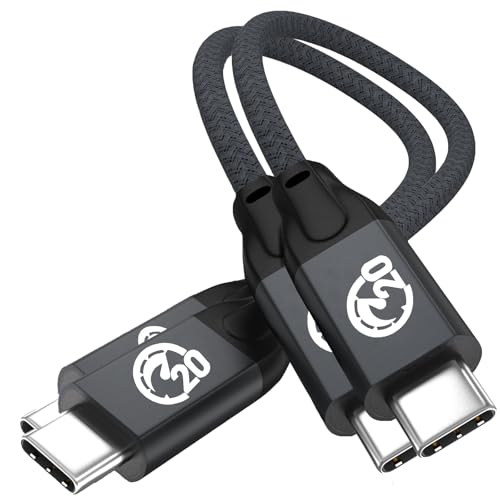 UseBean USB C auf USB C Kabel 100W 0.2M(2 Stück), Kurz USB 3.2 Gen 2X2 20Gbps Typ-C Ladekabel 5A PD Schnellladekabel, 4K@60Hz Videoübertragung, für iPhone 16 15, MacBook Pro, iPad Air, Galaxy S25 von UseBean