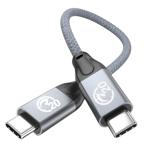 UseBean USB C auf USB C Kabel 100W 0.2M, Kurz USB 3.2 Gen 2X2 20Gbps Typ-C Ladekabel 5A PD Schnellladekabel,4K@60Hz Videoübertragung,für iPhone 15 Pro Max MacBook Pro,iPad Air,Galaxy S23/S22 von UseBean