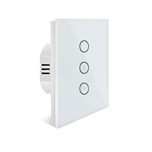 Alexa rolladenschalter, WLAN Rolladenschalter, Smart Jalousien Schalter mit Touch Panel Kompatibel mit Alexa und Google Home, APP Steuerbar und Timer-Funktion von UseeLink