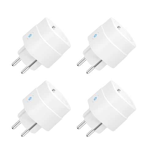 UseeLink Smart Socket with Current Measurement, Works with Alexa, Google Assistant, WiFi Mini Plug with Timer and Voice Control, Smart Home Socket Only 2.4GHz WiFi,4pcs von UseeLink