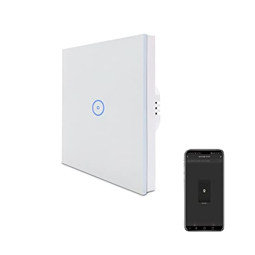 UseeLink ZigBee Smart Lichtschalter 1-Gang 10A Funktioniert mit Alexa Home Fernbedienung Erforderlich Neutraler Draht Hub ist CE REACH zertifiziert Weiß modul ZHA Zigbee 2Mqtt (1-Pack) von UseeLink