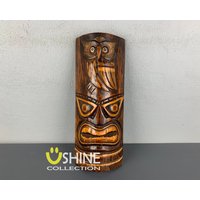 4Er Set Handgemachte Tiki Holz Maske Totem Tropical Decor von UshineCollection