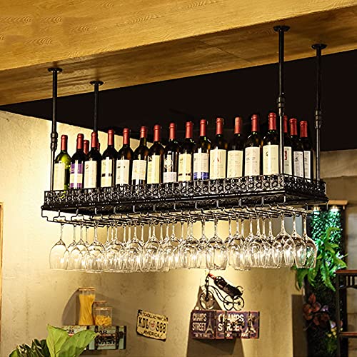 Bar-Weinregal, hängender KTV-Weinhalter, kreatives hängendes Tassenregal, Weinschrank-Becherregal, umgedrehtes Weinregal, hängendes Tassenregal, höhenverstellbarer Weinhalter, modisch organisieren von UsmAsk