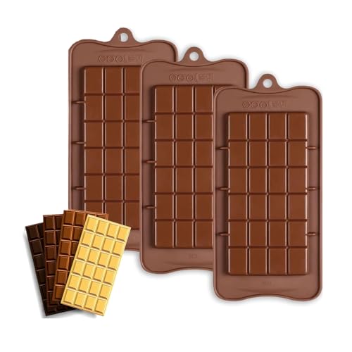 Dubai Schokolade Form, Schokoladenform Silikon Tief Silikonform, Schokolade Antihaftbeschichtung Schokoladenform Silikonform Schokolade Form Dubai Schokolade Pistazie Zum Backen Zu Hause (C 3PCS) von Usper