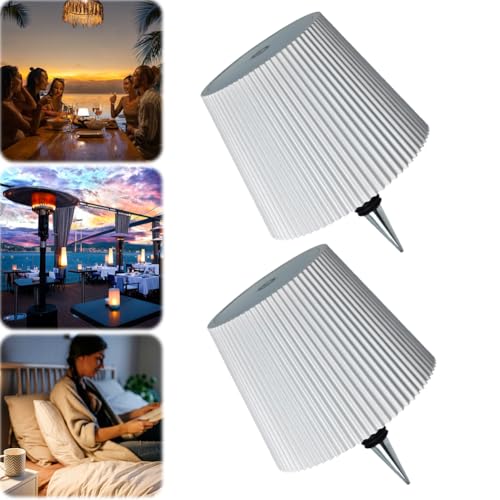 Kabellose Flaschenlampe Lampe Für Flaschenhals, Flaschenlicht Lampe Aufsatz Led Aufladbar, Lampenschirm Für Flaschen Touch Lampe Kabellos Flaschenleuchte 3 Farben Für Bars Restaurants (Weiß 2PCS) von Usper