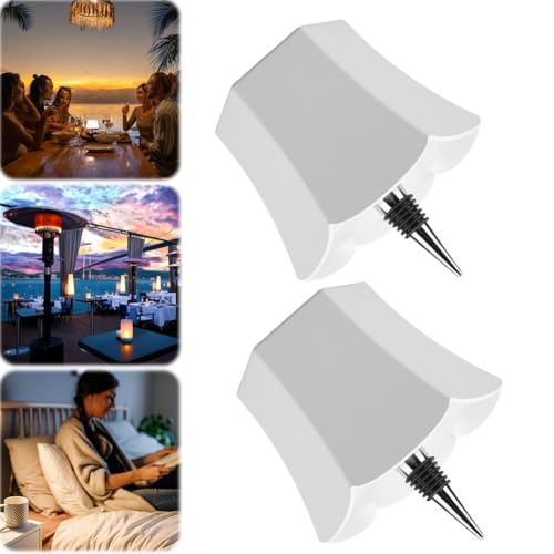 Kabellose Flaschenlampe Lampe Für Flaschenhals, Flaschenlicht Lampe Aufsatz Led Aufladbar, Lampenschirm Für Flaschen Touch Lampe Kabellos Flaschenleuchte 3 Farben Für Bars Restaurants (Weiß C 2PCS) von Usper