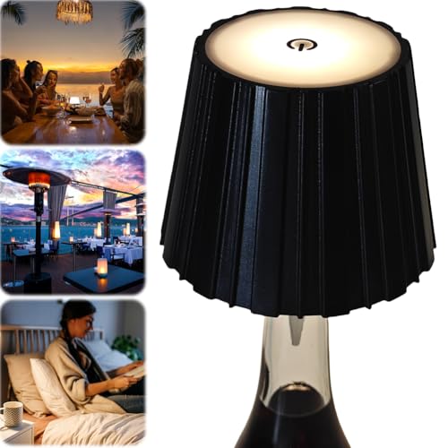 Usper Kabellose Flaschenlampe Lampe Für Flaschenhals, Flaschenlicht Lampe Aufsatz Led Aufladbar, Lampenschirm Für Flaschen Touch Lampe Kabellos Flaschenleuchte 3 Farben Für Bars Restaurants (Schwarz) Usper Kabellose Flaschenlampe Lampe Für Flaschenhals, Flaschenlicht Lampe Aufsatz Led Aufladbar, Lampenschirm Für Flaschen Touch Lampe Kabellos Flaschenleuchte 3 Farben Für Bars Restaurants (Schwarz) von Usper