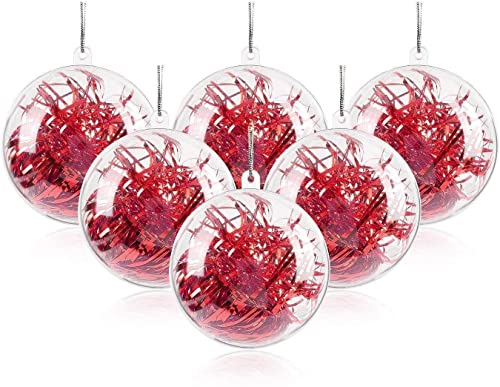 Uten 20 Stück Weihnachtskugeln Christmas Ball DIY Verzierung als Saisonal Deko Hochzeitsdeko hängender Kugel (8cm) von Uten