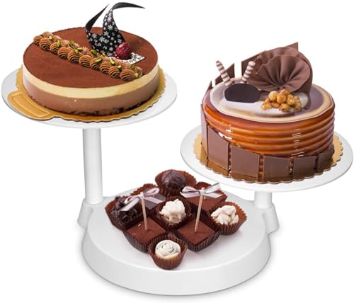 Uten Tortenständer Etagere Kuchenständer, 3 stöckig Tortenplatte Hochzeitstorte Deko Gestell für Geburtstag, Hochzeit und Party von Uten