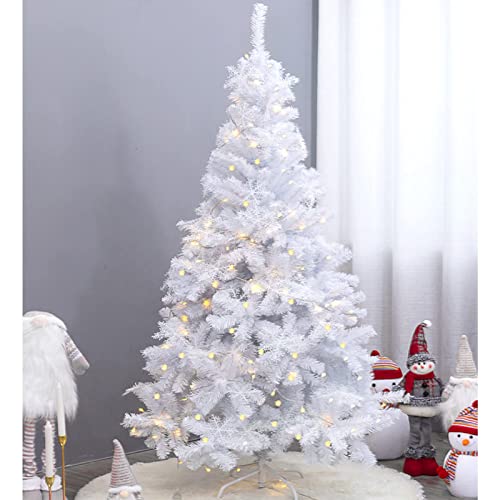 Uten Weihnachtsbaum Weiss 150 cm Künstlich Tannenbaum mit LED Lichterkette Weihnachtsdeko mit Christbaumständer Geschenkidee von Uten