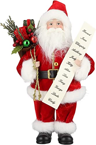 Uten Weihnachtsmann, 30,5 cm/ 12“ Santa Claus Figuren animierte Weihnachtsstern stehend Santa Figur mit Geschenk und Weihnachtsbaum für Tischdeko Ornamente Weihnachtsfeier Nikolaus von Uten