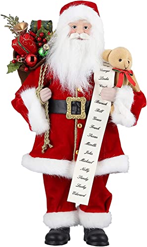 Uten Weihnachtsmann 44cm/ 18“ Santa Claus Figuren animierte Weihnachtsstern stehend Santa Figur mit Geschenk und Weihnachtsbaum für Tischplatte Figur Ornamente Weihnachtsfeier von Uten