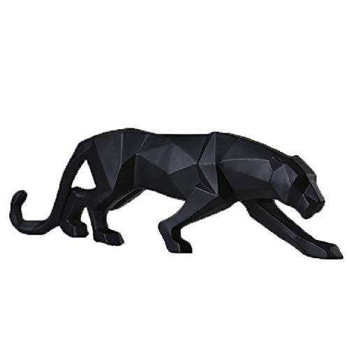 Uterstyle Leopardenskulptur, Kunstharz, geometrische Statue, Tierfigur, Heimdekoration, Ornamente, große Katze, Leoparden-Löwe, Jaguar, Schwarz Uterstyle Leopardenskulptur, Kunstharz, geometrische Statue, Tierfigur, Heimdekoration, Ornamente, große Katze, Leoparden-Löwe, Jaguar, Schwarz von BOOFIRE