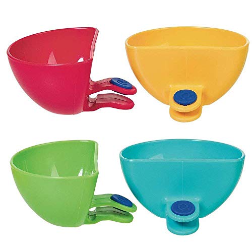 Uteruik 4 x Dipzy Clips Dip Saucenhalter Lebensmittel Ketchup BBQ Blue Ranch Dressingbox von Uteruik