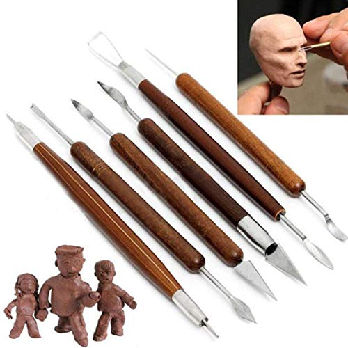 Uteruik 6 stücke DIY Ton Sculpting Set Wachs Carving Keramik Werkzeuge Former Polymer Modellierwerkzeug Set Uteruik 6 stücke DIY Ton Sculpting Set Wachs Carving Keramik Werkzeuge Former Polymer Modellierwerkzeug Set von Uteruik