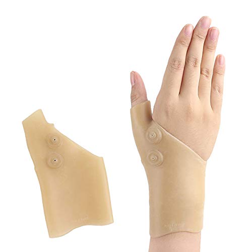 Uteruik Gel-Handgelenkbandage – Daumenstütze für rechte und linke Hand zum Tippen, Yoga, Schwimmen – atmungsaktiv, weich, bequem und leicht, 1 Paar von Uteruik