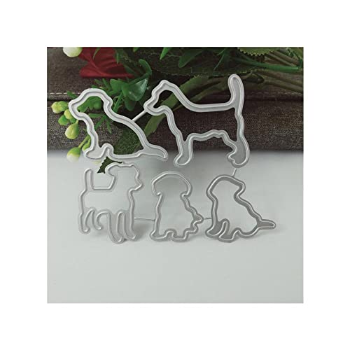 Uteruik Hunde-Stanzschablonen Prägeschablonen Schablone Form für Kartenherstellung DIY Scrapbooking Album Handwerk (#H) von Uteruik