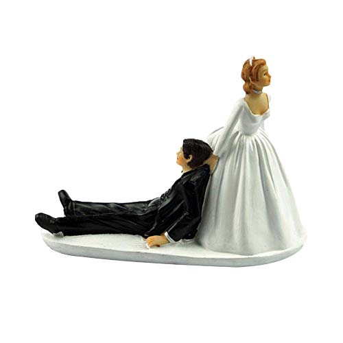 Uteruik Lustige Brautpaar-Figur, Humor, Gastgeschenke, einzigartiges Geschenk, Hochzeitstortendekoration, 1 Stück (C-#e) von Uteruik