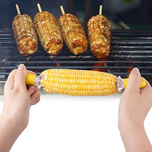 Uteruik Maiskolbenhalter Jumbo Maishalter BBQ Grill Lebensmittel Zinken Spieße Gabeln 4 Pairs von Uteruik