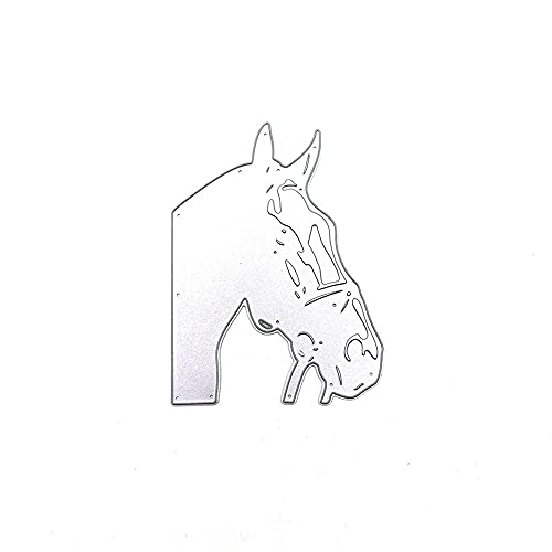 Uteruik Metall Stanzformen Schablonen Pferdekopf Schablone Formen Prägewerkzeug für DIY Scrapbooking Papier Karte Handwerk (#B) von Uteruik