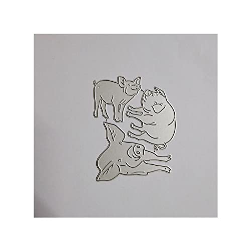 Uteruik Metall-Stanzformen Schweine-Prägeschablonen Schablone Form für Kartenherstellung Scrapbooking DIY Album Papier von Uteruik