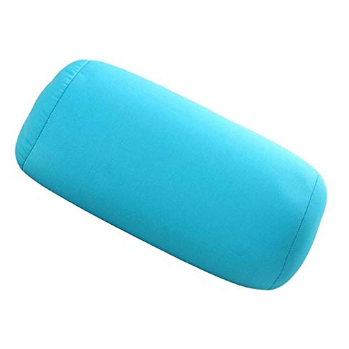 Uteruik Mikroperlenrolle Kissen Nackenkissen Squishy Kissen Lendenwirbelstütze Säulenkissen Mini Perlen Reise Schlafen Bad Bett Massage Yoga (blau) von Uteruik
