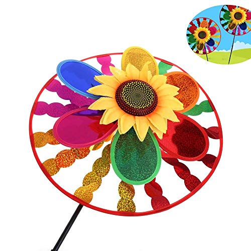 Uteruik Windrad Windmühle Dekoration Party Garten Windrad Taube Vogelschreck Maulwürfe Abschreckung 1 Stück (k-#2) von Uteruik