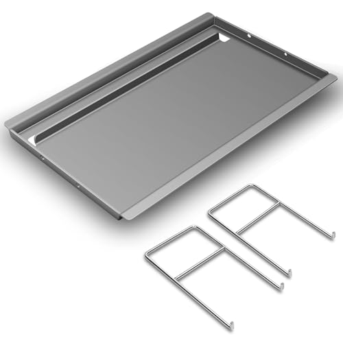 Utheer Full-Size Grill Griddle Inserts for Nexgrill 4 Burner 720-0830, 720-0830H, 720-0830X, Non-Stick Coated Flat Top Griddle for 5 Burner 720-0888, 720-0888S, 720-0882A, with Removable Handles von Utheer