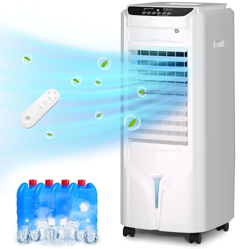 Uthfy Klimaanlage, 81,3 cm (32 Zoll), 3-in-1-Verdunstungsluftkühler mit Wassertank, 4 Modi, 3 Geschwindigkeiten, Fernbedienung, 120° Oszillation von Uthfy