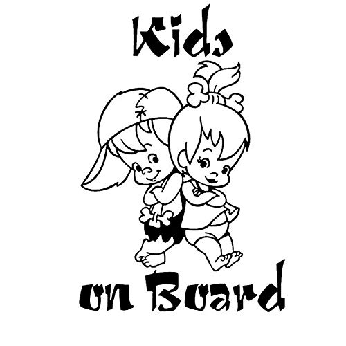Auto-Aufkleber, „Kids on Board“, niedliches Cartoon-Design, reflektierend, Schwarz Auto-Aufkleber, „Kids on Board“, niedliches Cartoon-Design, reflektierend, Schwarz von Uticon