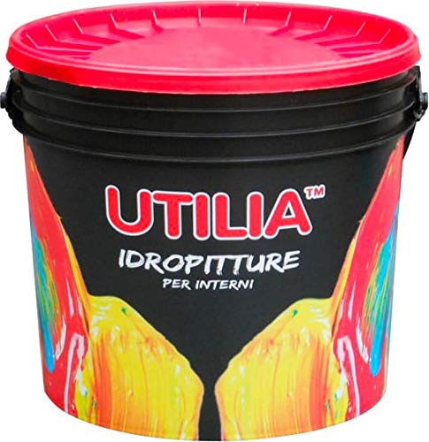 Hydropittura Waschbar bei Tempera Atmungsaktiv Innenfarbe weiß 4er Pack von Utilia