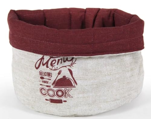 Utilissimi - Brotkorb aus Stoff - Brotkasten Tischplatte 19 x 19 cm Dekoro Cook von Lulizzie