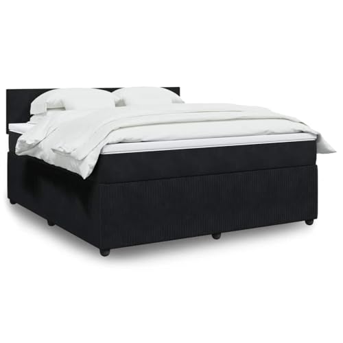 Utiny Boxspringbett mit Matratze Schwarz 180x200 cm Samt Schlichtes Design Utiny Boxspringbett mit Matratze Schwarz 180x200 cm Samt Schlichtes Design von Utiny
