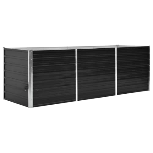 Utiny Garten-Hochbeet Anthrazit 240 x 80 x 77 cm Verzinkter Stahl Gartenbeet Pflanzbeet Frühbeet Pflanzkasten Blumenkübel Utiny Garten-Hochbeet Anthrazit 240 x 80 x 77 cm Verzinkter Stahl Gartenbeet Pflanzbeet Frühbeet Pflanzkasten Blumenkübel von Utiny