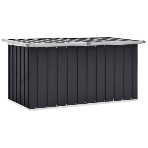 Utiny Gartenbox Anthrazit 129x67x65 cmStahl Auflagenbox Kissenbox Aufbewahrungsbox Truhe Box Gartenmöbel Gartenkasten Utiny Gartenbox Anthrazit 129x67x65 cmStahl Auflagenbox Kissenbox Aufbewahrungsbox Truhe Box Gartenmöbel Gartenkasten von Utiny