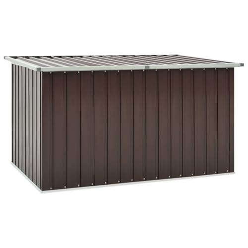 Utiny Gartenbox Braun 171 x 99 x 93 cmStahl Auflagenbox Kissenbox Aufbewahrungsbox Truhe Box Gartenmöbel Gartenkasten Utiny Gartenbox Braun 171 x 99 x 93 cmStahl Auflagenbox Kissenbox Aufbewahrungsbox Truhe Box Gartenmöbel Gartenkasten von Utiny