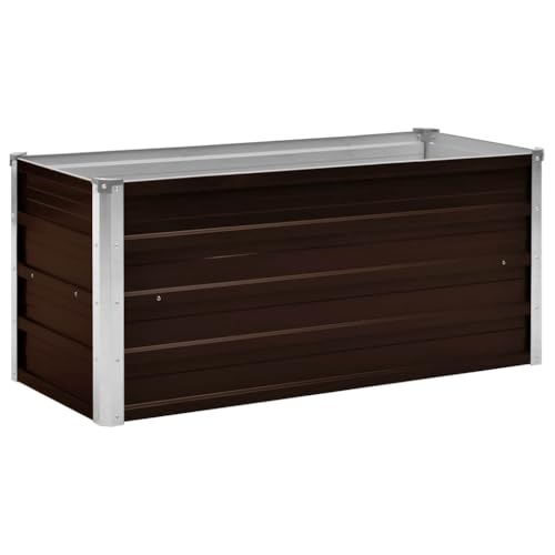 Utiny Hochbeet Braun Gartenbeet Frühbeet Pflanzbeet Kräuterbeet Blumenkasten 100 x 40 x 45 cm Utiny Hochbeet Braun Gartenbeet Frühbeet Pflanzbeet Kräuterbeet Blumenkasten 100 x 40 x 45 cm von Utiny