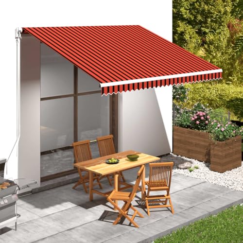 Utiny Markisenbespannung Markise Canvas Orange & Braun 400x300 cm von Utiny