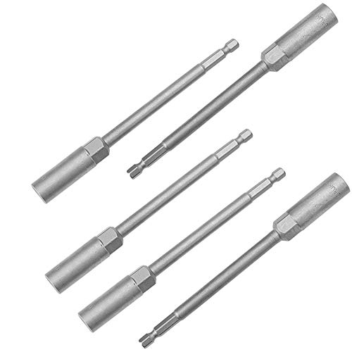 Utoolmart 10 mm Steckschlüssel-Bit, 1/4 Zoll Sechskantschaft, Schlaghülsenschlüssel, Schraube, Chrom-Vanadium-Stahl, Schraubendreher-Bohrer, 150 mm Länge, für Haushalt, Heimwerker und von Utoolmart