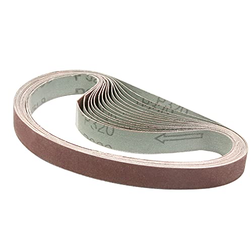 Utoolmart 457 x 13 mm Schleifband, hohe Festigkeit, Schleifmittel, wasserdicht, zum Polieren von Farbe, Oberflächenschleifen, Schleifband, super Zähigkeit, Körnung 320, 15 Stück von Utoolmart