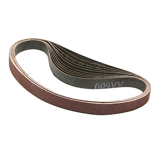 Utoolmart 457 x 13 mm Schleifband, hohe Festigkeit, Schleifmittel, wasserdicht, zum Polieren von Farbe, Oberflächenschleifen, Schleifband, super Zähigkeit, Körnung 600, 10 Stück von Utoolmart