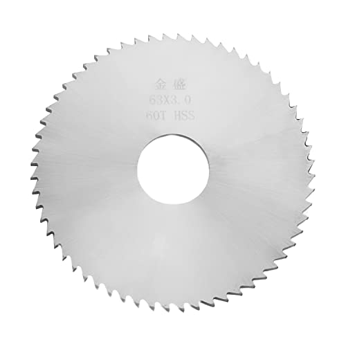 Utoolmart 72T Kreissägeblatt, 63 mm Außendurchmesser, 16 mm Innendurchmesser, Kreissäge, Fräser, Schlitzsäge zum Abschneiden von Trennsäge, Kupfer, Metall, Kunststoff, Holz, 1 Stück von Utoolmart