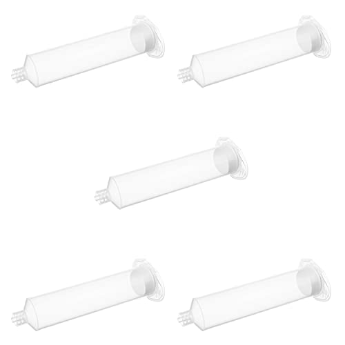 Utoolmart Air Distribution 30 cc/30 ml transparente Klebespritzen Schlauchhülse mit Kolben für Industrie, 5 Stück von Utoolmart