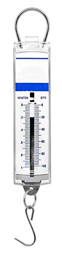 Utoolmart Edelstahl-Panel Federwaage Waage 1N Acrylkörper S-förmiger Haken Mechanisches Experimentierinstrument für Labors Unterricht Aktivitäten 1 Stück von Utoolmart