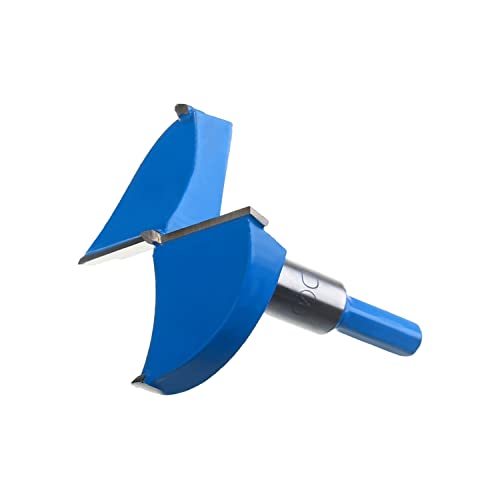 Utoolmart Forstner Bohrer mit Holzbohrung 70 mm Durchmesser Gerader Schaft Hartmetallspitze Professionelle Holzbearbeitung Lochsäge Holzschneider 80 mm Länge Blau 1St von Utoolmart