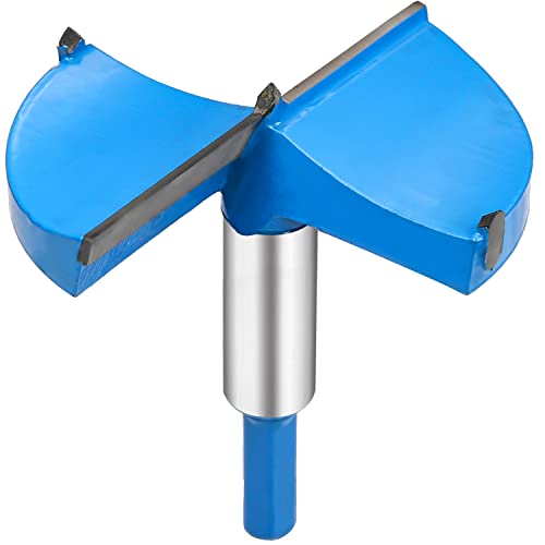 Utoolmart Forstner Bohrer mit Holzbohrung 80 mm Durchmesser Gerader Schaft Hartmetallspitze Professionelle Holzbearbeitung Lochsäge Holzschneider 80 mm Länge Blau 1St von Utoolmart