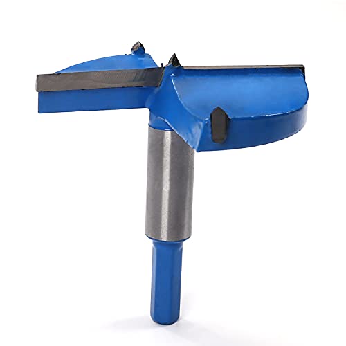 Utoolmart Forstner Bohrer mit Holzbohrung 85 mm Durchmesser Gerader Schaft Hartmetallspitze Professionelle Holzbearbeitung Lochsäge Holzschneider 80 mm Länge Blau 1St von Utoolmart