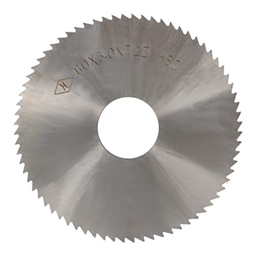Utoolmart HSS Kreissägeblatt Scheibe 60 mm Durchmesser 72 Zähne 16 mm Dorn Schlitzsäge Trennscheibe mit 3 mm Dicke für Holz, Kunststoff, Metall von Utoolmart