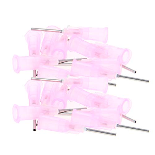 Utoolmart Industrielle Spendernadel, stumpfe Nadel in Industriequalität, Edelstahl-Präzisions-Applikator, 18 G, Rosa, 40 Stück von Utoolmart