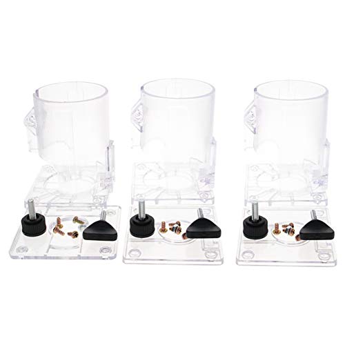 Utoolmart Kunststoffzylinder Design Basis Montage Holzbearbeitung Werkzeuge Transparente Abdeckung Kunststoff Trimmmaschine Transparente Abdeckung Boutique Elektrowerkzeug 3 Stück von Utoolmart